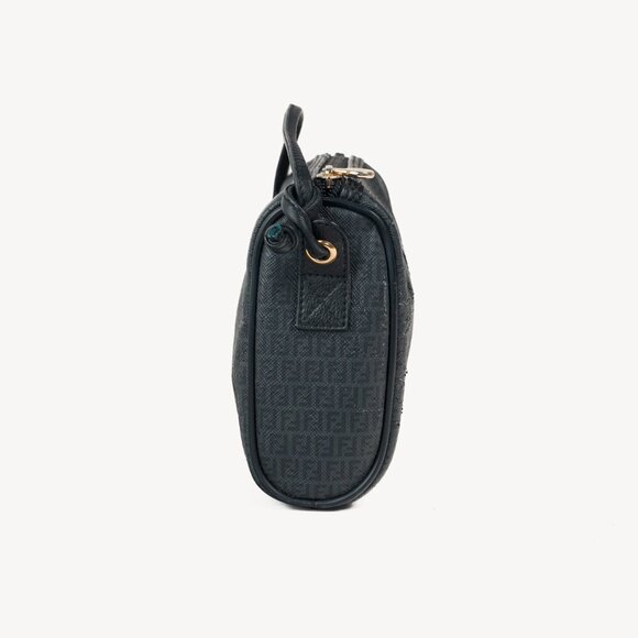 Fendi Vintage Grey & Black FF Coated Canvas Crossbody Bag - Picture 3 of 13